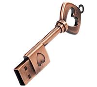 leizhan Clé USB 64Go, Clef USB en Forme de Clé Rétro Métal Mémoire Stick USB 2.0 Pen Drive, Cadeau Personnalisé Femme Homme, Cle USB Cadeau pour Saint-Valentin, Mariage, Anniversaire Cadeau