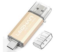 LEIZHAN Clé USB Type C 64 Go,Flash Drive USB 3.0 OTG pour Huawei Samsung Smartphone Android de Type C-Or