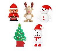 Leizhan Lot de 5 clés USB 2.0 pour ordinateur 8 Go 8GB 5xChristmas
