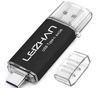 Leizhan Type-C Lecteur Flash USB 3.0 128 Go 64 Go 32 Go 16 Go USB Flash Drive Type-C 3.1 Huawei Type C appareils Lecteur Flash USB 64GB Noir