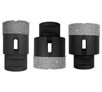 LEJA tools 830M14-35-68 - Juego de 3 brocas huecas diamantadas para perforación en seco con rosca M14 (35-50-68 mm)