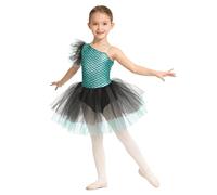 Lejafay Enfant Mädchen Tutu Robe Danse Classique Tenue Patinage Artistique Robes Noël Costume Carnaval Cosplay Elf Robe Princesse Ans Vert menthe 11-12 ans