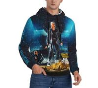 LEJDI Chanteurs Rock Star Hallyday Sweat à Capuche pour Hommes, Pull-Over avec Poche, décontracté, Cordon de Serrage, Doux et Confortable, Manches Longues S-4XL