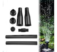 Lejelyma 1 Set Fountain Nozzle Multi-Combination Black Plastic Fountain Nozzle Heads Set for Garden, Pond, Amusement Park, Landscape Pool