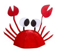 Lejelyma Crab Hat, Unique Funny Hats with Claws Men's Women's Novelty 3D Crab Seafood Cap for Halloween Decoration Party Supplies
