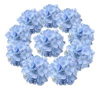 Lejelyma Hydrangea Artificial Flowers 10Pcs 13 inch Long Stem Fake Hydrangeas Realistic Silk Hydrangea Faux Flowers for Decoration, Wedding, Engagement, Light Blue