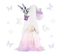 Lejelyma Lavande Papillon GNOME Peluche pour la Maison Pourpre Gnomes de Printemps poupée sans Visage GNOME en Peluche suédois tomte Femmes Cadeaux décor