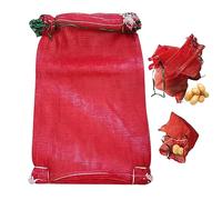 Lejelyma Potato Storage Bag 10Pcs 21.7x33.5inch Mesh Drawstring 35kg PE Potato Sack Heavy Duty Circular Knitting Net Bags for Vegetables Onion Carrot Fruits
