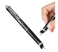 Lejelyma Retractable Fountain Pen Smooth Writing No Leaking Erasable Blue Click Fountain Pen with 5 Refillable Ink Cartridges Practical Gifts for School Office Home