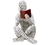 Lejelyma Statue de penseur, résine Lire des Femmes Figurine Home Decor Living Room esthétique, décoration de Maison Moderne pour Le Salon des étagères Table Basse Bureau décor esthétique