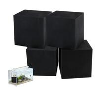 LejeMaek 4pcs Cube de purificateur à asque 4pcs 4x4x4In Filtration Forte Activé de Carbone Aquarium Carbone Réutilisable Réservé d'eau du bétail avec Structure en nid d'abeille pour 78, 74 Pouces