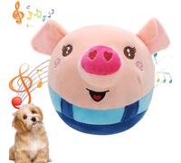 LejeMaek Boules de Chien Jouets de Chien interactifs en Forme d'animaux Qui Peuvent Sauter, Chanter et Parler USB RECHARGAGEMENTS Lavable PLUSS LACHABLE pour Les Garder occupés, Pig Interactive