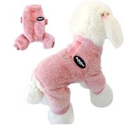 LejeMaek Dog Sweater Winter Thermal Dog Coat Four-Legged Dog Jacket with Pull Ring Cute Breathable Dog Clothes for Small Dogs, M Dog Coat