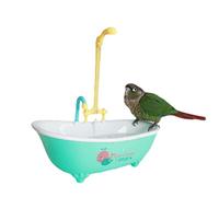 LejeMaek Parrot BAINTERAUX Automatique BATUITE DE Bain-BIRM BAILLE Bain Automatique Indoor avec Baignoire de Baignoire d'oiseau Robinet pour Oiseau à l'écorce (Batteries Non incluses)