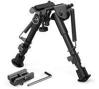 Lejie 6-9 Pouces Fusil Tactique Bipied Extensible réglable avec Adaptateur - Noir