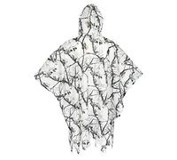 Lejie Camouflage imperméable à Capuchon imperméable Militaire Multifonctionnel léger de Poncho de Pluie de Camo pour la pêche de Chasse extérieure