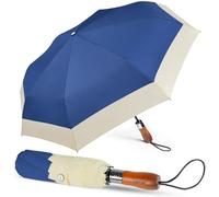 Lejorain Grand parapluie de golf compact - 137,2 cm de voyage grand parapluie pliable automatique coupe-vent pour homme robuste 210T Dupont revêtement en téflon pour la pluie