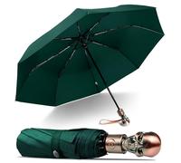 Lejorain Parapluie noir pour homme avec motif tête de mort - Parapluie pliable de luxe à ouverture automatique et coupe-vent pour homme