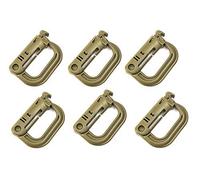 LEJUNJIE 6 pièces Multi-usages D-Ring Tactique Accessoires Verrouillage Mousqueton Grimloc Crochet Crochet pour Sangle Molle