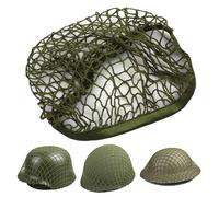 LEJUNJIE Housse de Casque Airsoft, Housse en Filet en Nylon Vert armée pour Casque M1 M35 M88 MK1 MK2 GK80