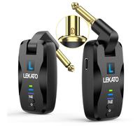 LEKATO 2.4GHz Guitar Wireless System, Fiche Muette Unique, 6H d’Utilisation, Transmetteur & Récepteur Audio Numérique Sans Fil pour Guitare, Rechargeable, 18 Canaux pour Acoustic Electric Guitar Bass