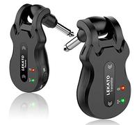 LEKATO 5.8Ghz Guitare Transmetteur sans fil Récepteur Système de guitare sans fil Rechargeable Audio numérique Guitare Système de basse Guitare sans fil Cordon de guitare Basse (Noir)