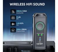 Lekato - adaptateurs Bluetooth double Xlr, créent un système stéréo sans fil pour mélangeurs et haut-parleurs pa, Audio Hi-Fi 48Khz/24 bits, portée 165 pieds 2 Pack