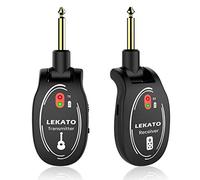 LEKATO Système de Guitare Sans Fil Audio Numérique - Émetteur et Récepteur 4 Canaux Avec Batterie Rechargeable Pour Acoustique, Violon, Ukulélé, Mandoline, Banjo