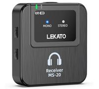 LEKATO Système de moniteur intra-auriculaire sans fil avec étui de charge, système IEM stéréo professionnel 2,4 G avec émetteur récepteur ceinture pour studio, répétition de groupe, petit concert
