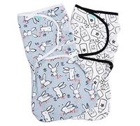 Lekebaby Gigoteuse d’Emmaillotage Couverture Bébé Naissance Nourrissons - Lot de 2 Couverture Emmaillotage Bebe Nid d’Ange Unisex - Langes 100% Coton - 3-6 Mois