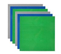 Lekebaby Lot de 6 Plaque de Base Bleue, Plaque Classic 32x32 Goujons Verte, Classic Base 25.5x25.5 CM Grise, Compatible avec Les Plus Grandes Marques