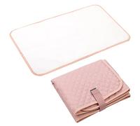 Lekebaby Matelas à langer pliable pour bébé, portable, matelassé rose