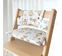 LEKEFET Coussin de siège pour enfants, coussin de siège imperméable 2 pièces, coussin de siège souple amovible pour nourrissons, nettoyage facile, fixation facile - Rainbow Sadie