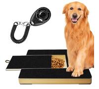 LEKEFET Griffoir multifonction pour chien : griffoir pour chien avec clicker dresseur et 4 tapis antidérapants, papier abrasif pour chien