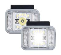 LEKEFETO 2 lampes LED à clip rechargeables USB : Lampe frontale et lampe de poitrine étanche pour jogging, pêche, camping, randonnée, course nocturne