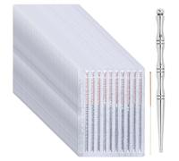 LEKEFETO 200 aiguilles d'acupuncture professionnelles, aiguilles de 0,3 mm, avec bâton de massage d'acupuncture de 13 cm