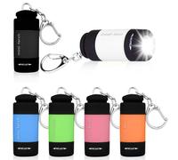 LEKEFETO 6 pièces Mini lampe de poche LED: lampe de poche pour enfant, petite avec cordon, étanche IP65, pour le camping, l'extérieur, les urgences