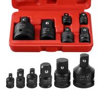 LEKEFETO 8 pièces Kit d'adaptateurs réducteurs à choc : Kit d'adaptateurs de force, Adaptateurs de visseuse à choc, Adaptateurs de douilles de force 1/4" 3/8" 1/2" 3/4", Convertisseur de clés à
