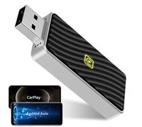 LEKEFETO Adaptateur Carplay sans fil 2 en 1 2 en 1 pour CarPlay/Android Auto, adaptateur de voiture Android sans fil, conversion filaire en sans fil, commande vocale intelligente