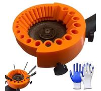 LEKEFETO Aiguiseur de foret universel, pour forets de 2 à 13 mm, compatible avec meuleuse 125 mm et meuleuse angulaire, 2 pièces