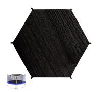 LEKEFETO Bâche de protection solaire pour trampoline, diamètre 305 cm, pour trampoline à 8 barres, filet de protection solaire, résistant aux UV et respirant, noir