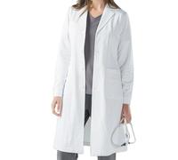 LEKEFETO Blouse Médicale en Coton Blanche Boutonnée avec 3 Poches Protection Hygiénique pour Femme et Homme Vêtement de Chimie