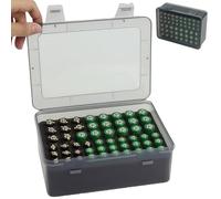 LEKEFETO Boîte de rangement pour piles : boîte à piles peut contenir 24 piles AA et 30 piles AAA, boîte à piles, boîte de rangement de batterie, sac de rangement de batterie, boîte à piles en