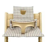 LEKEFETO - Coussin antidérapant pour chaise haute Stokke Tripp Trapp : ensemble de revêtement stratifié et coton biologique, lavable et fixation facile