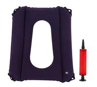 LEKEFETO Coussin d'air anti-escarres avec trou : coussin gonflable en forme de donut de levage, coussin d'assise orthopédique pour les maux de coccyx et de dos, coussin de voyage portable, coussin de