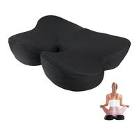 LEKEFETO Coussin d'assise pour chaise de bureau, coussin orthopédique pour coccyx avec mousse à mémoire de forme, coussin ergonomique pour voiture, fauteuil roulant et maison, noir, 40,6 x 45,7 x 5,7