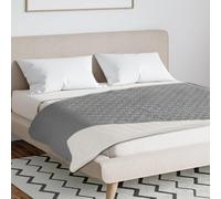 LEKEFETO Couverture imperméable pour chien - 76 x 190 cm - 4 couches - Pour voiture, lit et tables - Lavable en machine avec motif à carreaux (gris clair)