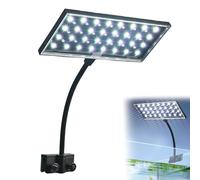 LEKEFETO Éclairage LED à clipser pour aquarium - 16 W - Réglable à 360° - Lampe étanche IP68 - Avec spectre complet et rendu des couleurs 92RA - Pour plantes aquatiques et aquariums