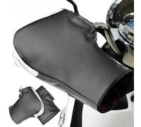 LEKEFETO Gants de guidon de moto universels d'hiver, manchons de guidon imperméables pour vélo et moto avec bandes réfléchissantes et doublure intérieure en peluche, gants de guidon coupe-vent