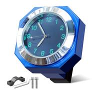LEKEFETO Horloge de moto étanche pour guidon de moto - Accessoire de vélo - Diamètre 22-26 mm - Bleu